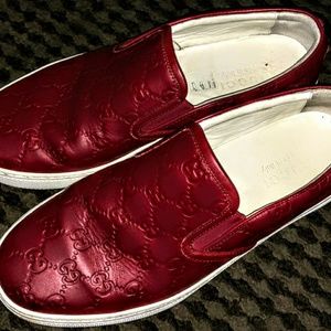 GUCCI RED LEATHER SHOES